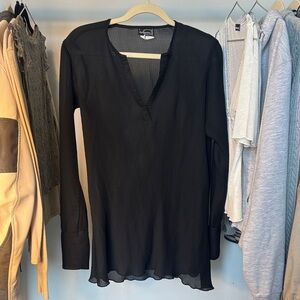 Vintage Elegant Black Women's sheer cover up